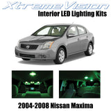 XtremeVision Interior LED for Nissan Maxima 2004-2008 (18 Pieces) Green Interior