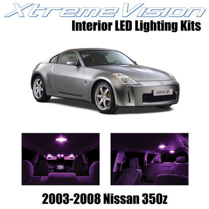 XtremeVision Interior LED for Nissan 350Z 2003-2008 (5 Pieces) Pink Interior LED