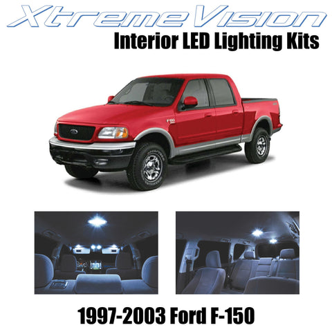 XtremeVision Interior LED for Ford F-150 1997-2003 (10 Pieces) Cool White Interi