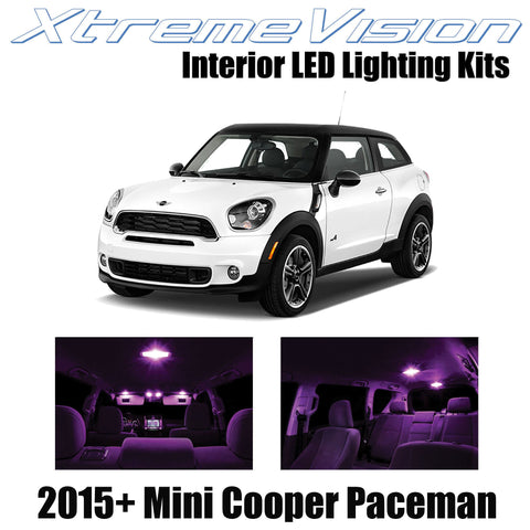 XtremeVision Interior LED for Mini Cooper Paceman 2015+ (17 Pieces) Pink Interio