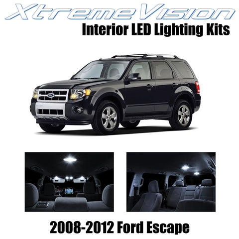 XtremeVision Interior LED for Ford Escape 2008-2012 (8 Pieces) Pure White Interi