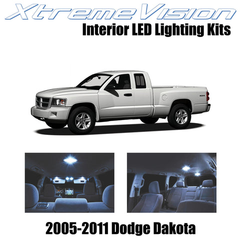 XtremeVision Interior LED for Dodge Dakota 2005-2011 (8 Pieces) Cool White Inter