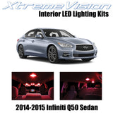 XtremeVision Interior LED for Infiniti Q50 Sedan 2014-2015 (10 Pieces) Red Inter