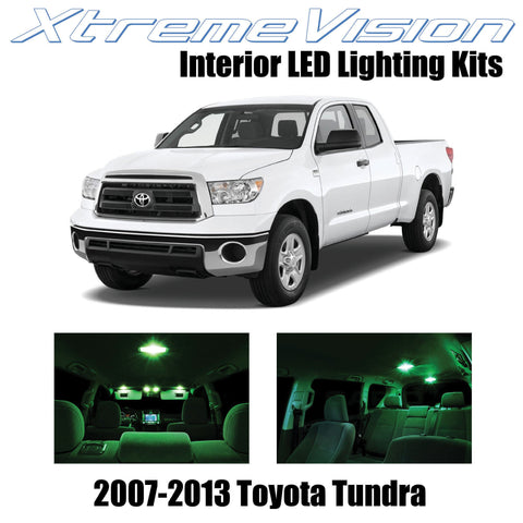 XtremeVision Interior LED for Toyota Tundra 2007-2013 (14 Pieces) Green Interior
