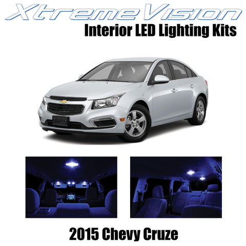 XtremeVision Interior LED for Chevy Cruze 2015 (12 Pieces) Blue Interior LED Kit