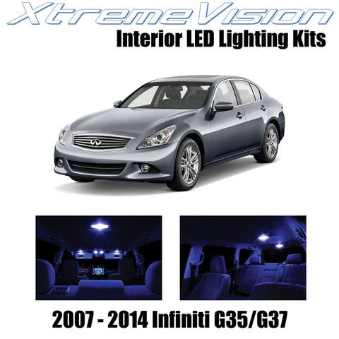 XtremeVision Interior LED for Infiniti G35 G37 Sedan 2007-2014 (10 Pieces) Blue