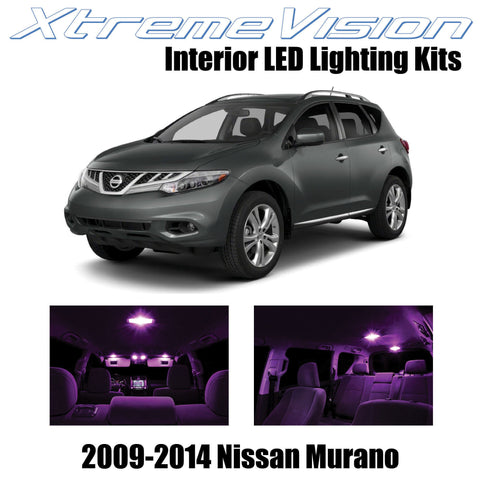 XtremeVision Interior LED for Nissan Murano 2009-2014 (10 Pieces) Pink Interior