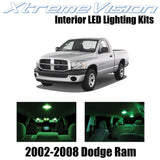 XtremeVision Interior LED for Dodge Ram 2002-2008 (10 Pieces) Green Interior LED
