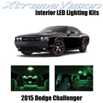 XtremeVision Interior LED for Dodge Challenger 2015+ (9 Pieces) Green Interior L
