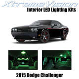 XtremeVision Interior LED for Dodge Challenger 2015+ (9 Pieces) Green Interior L