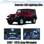 XtremeVision Interior LED for Jeep Wrangler JK 2007-2015 (5 Pieces) Cool White Interior LED Kit + Installation Tool