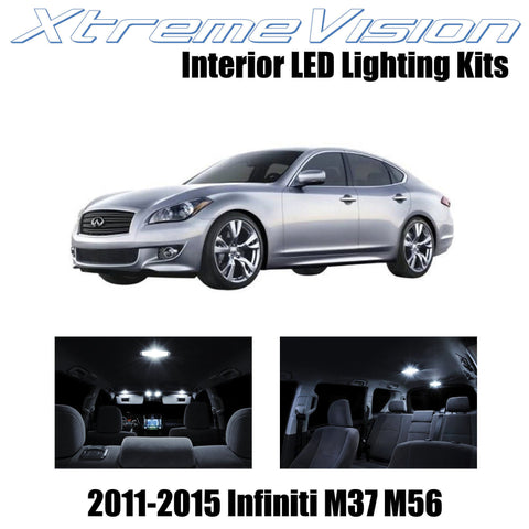 XtremeVision Interior LED for Infiniti M37 M56 2011-2015 (10 Pieces) Pure White