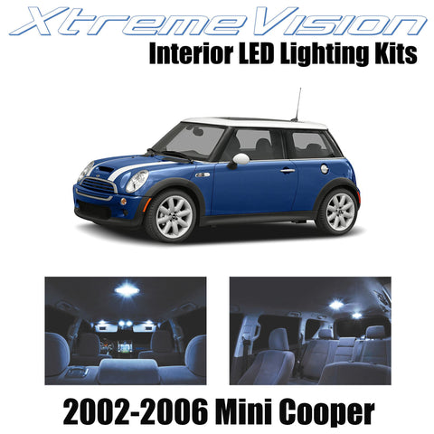 XtremeVision Interior LED for Mini Cooper 2002-2006 (7 Pieces) Cool White Interi