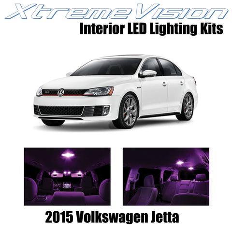 XtremeVision Interior LED for Volkswagen Jetta 2015+ (9 Pieces) Pink Interior LE