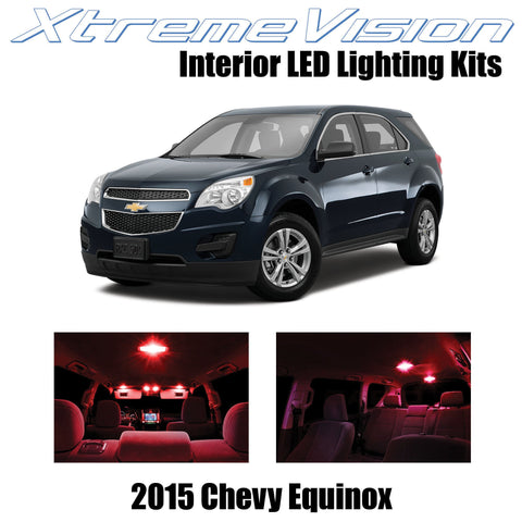 XtremeVision Interior LED for Chevy Equinox 2015 (11 Pieces) Red Interior LED Ki