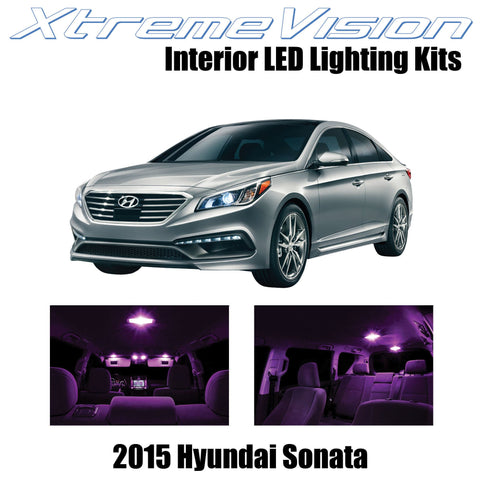 XtremeVision Interior LED for Hyundai Sonata 2015+ (5 Pieces) Pink Interior LED