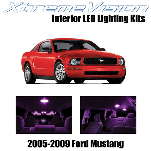 XtremeVision Interior LED for Ford Mustang 2005-2009 (4 Pieces) Pink Interior LE