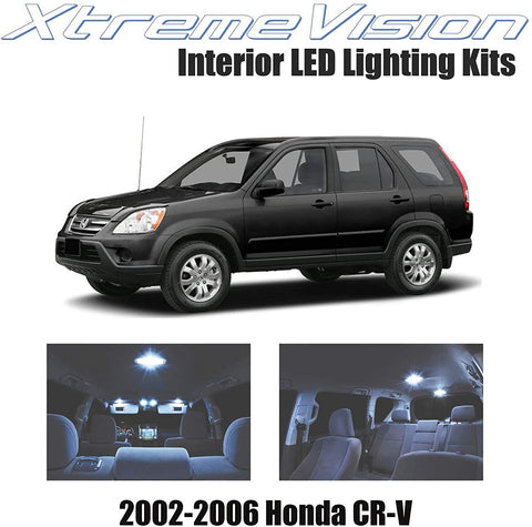 Xtremevision Interior LED for Honda CR-V 2002-2006 (4 Pieces) Cool White Interior LED Kit + Installation Tool
