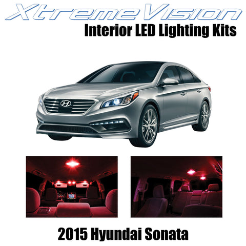 XtremeVision Interior LED for Hyundai Sonata 2015+ (5 Pieces) Red Interior LED K