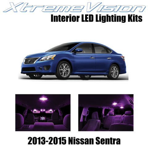 XtremeVision Interior LED for Nissan Sentra 2013-2015 (4 Pieces) Pink Interior L