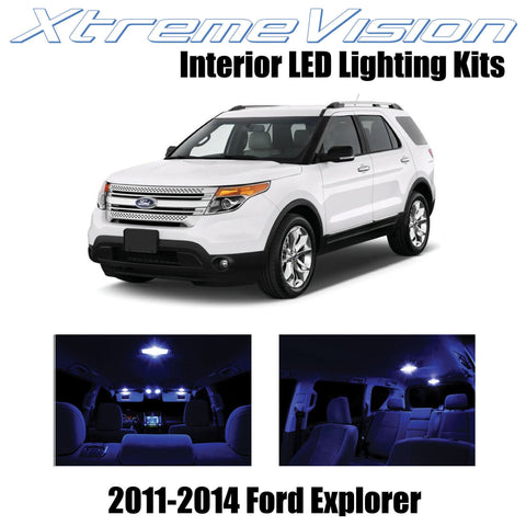 XtremeVision Interior LED for Ford Explorer 2011-2014 (6 Pieces) Blue Interior L