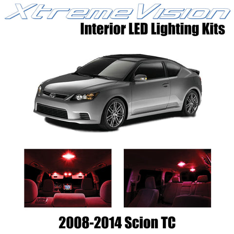 XtremeVision Interior LED for Scion TC 2008-2014 (10 Pieces) Red Interior LED Ki