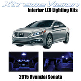 XtremeVision Interior LED for Hyundai Sonata 2015+ (5 Pieces) Blue Interior LED