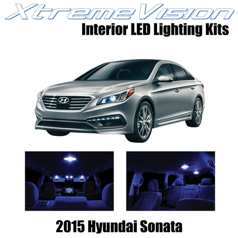 XtremeVision Interior LED for Hyundai Sonata 2015+ (5 Pieces) Blue Interior LED