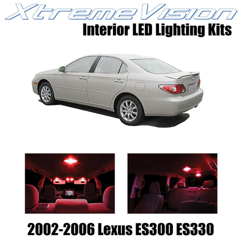 XtremeVision Interior LED for Lexus ES300 ES330 2002-2006 (7 Pieces) Red Interio
