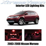 XtremeVision Interior LED for Nissan Murano 2003-2008 (9 Pieces) Red Interior LE