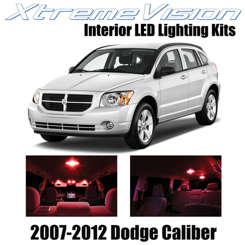 XtremeVision Interior LED for Dodge Caliber 2007-2012 (6 Pieces) Red Interior LE