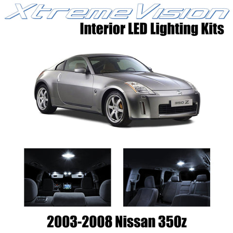 XtremeVision Interior LED for Nissan 350Z 2003-2008 (5 Pieces) Pure White Interi