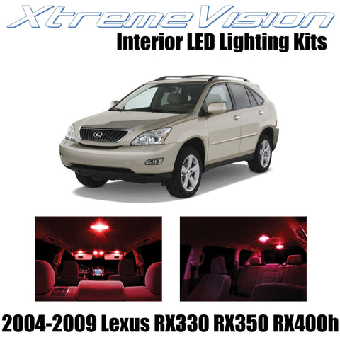 XtremeVision Interior LED for Lexus RX330 RX350 RX400h 2004-2009 (6 Pieces) Red
