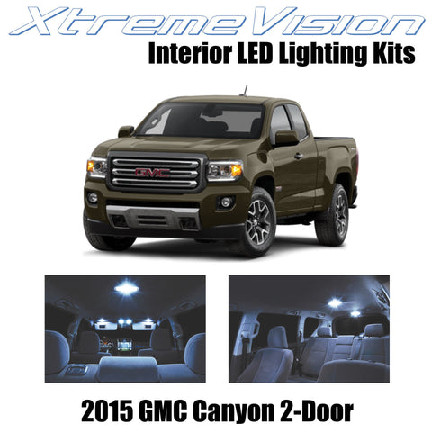 XtremeVision Interior LED for GMC Canyon 2-Door 2015+ (12 Pieces) Cool White Int