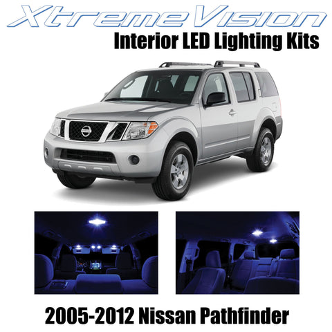 XtremeVision Interior LED for Nissan Pathfinder 2005-2012 (10 Pieces) Blue Inter