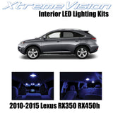 XtremeVision Interior LED for Lexus RX350 RX450h 2010-2015 (10 Pieces) Blue Inte