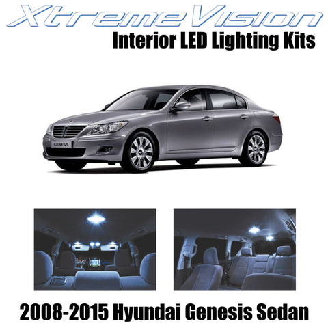 XtremeVision Interior LED for Hyundai Genesis Sedan 2008-2015 (10 Pieces) Cool W