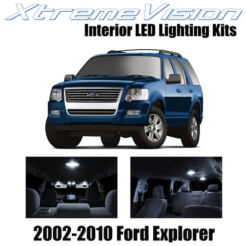 XtremeVision Interior LED for Ford Explorer 2002-2010 (10 Pieces) Pure White Int