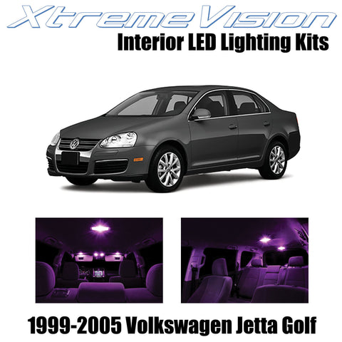 XtremeVision Interior LED for Volkswagen Jetta Golf 1999-2005 (12 Pieces) Pink I