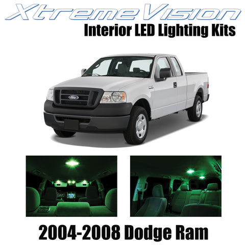 XtremeVision Interior LED for Ford F-150 2004-2008 (5 Pieces) Green Interior LED