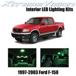 XtremeVision Interior LED for Ford F-150 1997-2003 (10 Pieces) Green Interior LE