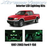 XtremeVision Interior LED for Ford F-150 1997-2003 (10 Pieces) Green Interior LE