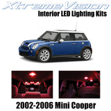 XtremeVision Interior LED for Mini Cooper 2002-2006 (7 Pieces) Red Interior LED
