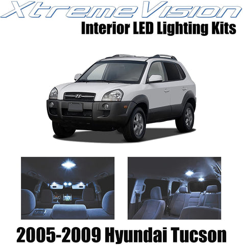 Xtremevision Interior LED for Hyundai Tuscon 2005-2009 (6 Pieces) Interior LED Kit + Installation Tool