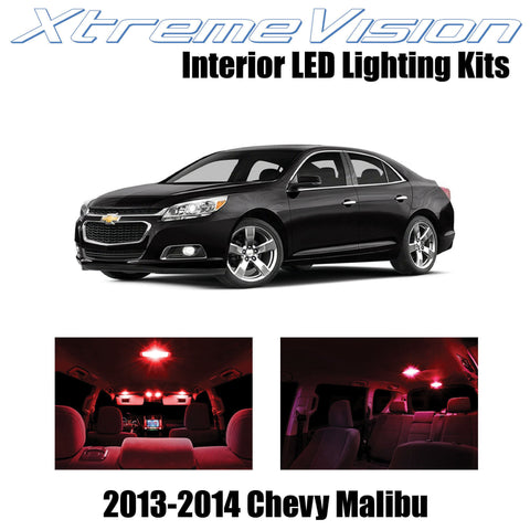 XtremeVision Interior LED for Chevy Malibu 2013-2014 (5 Pieces) Red Interior LED
