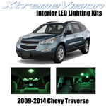 XtremeVision Interior LED for Chevy Traverse 2009-2014 (6 Pieces) Green Interior