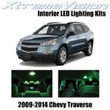 XtremeVision Interior LED for Chevy Traverse 2009-2014 (6 Pieces) Green Interior
