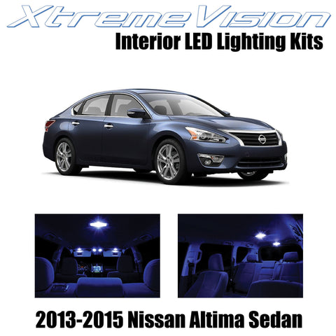 XtremeVision Interior LED for Nissan Altima Sedan 2013-2015 (7 Pieces) Blue Inte