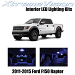 XtremeVision Interior LED for Ford F150 Raptor (8 Pieces) Blue Interior LED Kit