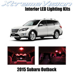 XtremeVision Interior LED for Subaru Outback 2015+ (12 Pieces) Red Interior LED